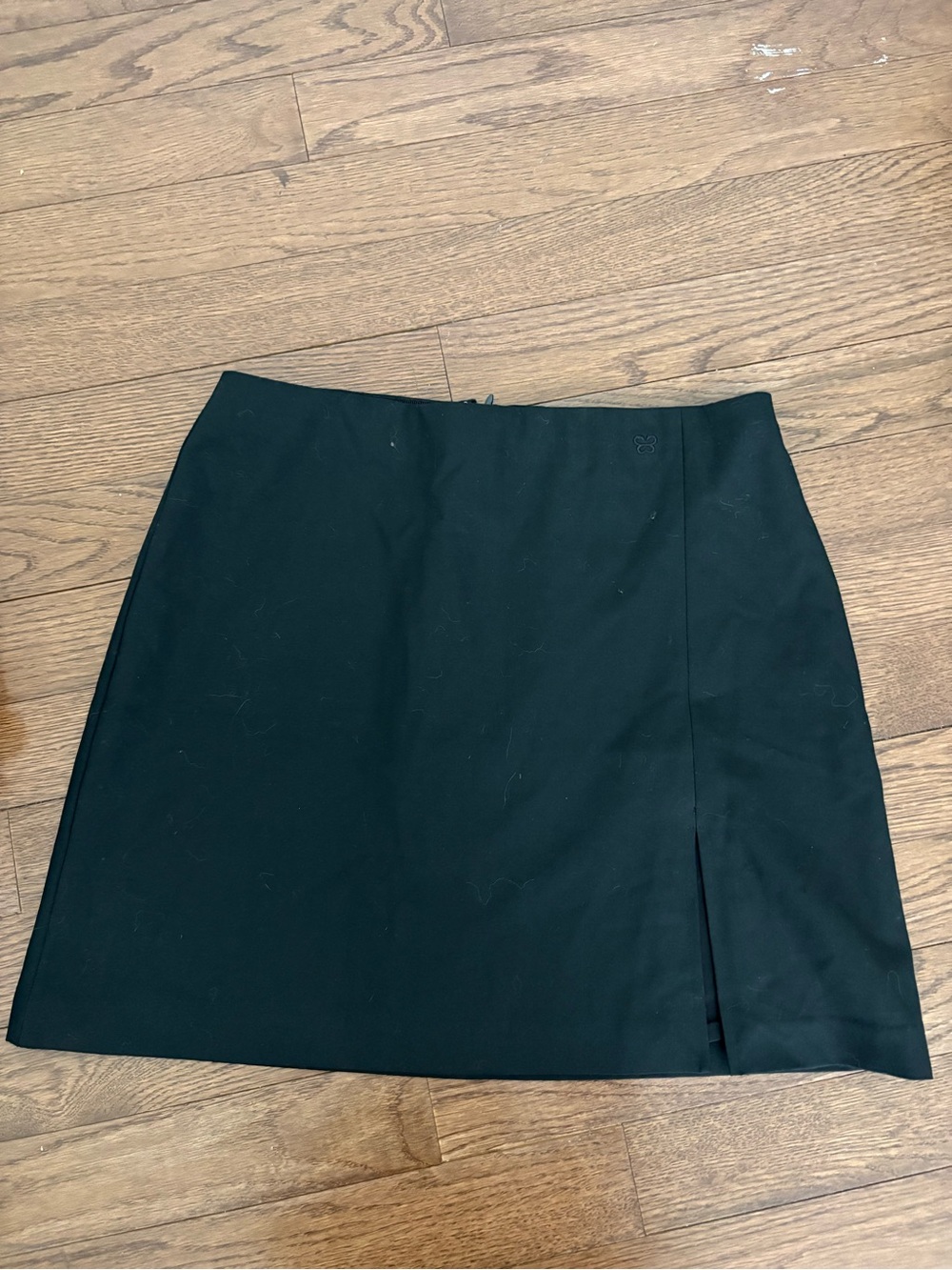 Sunday Best Black Mini Skirt with Front Slit